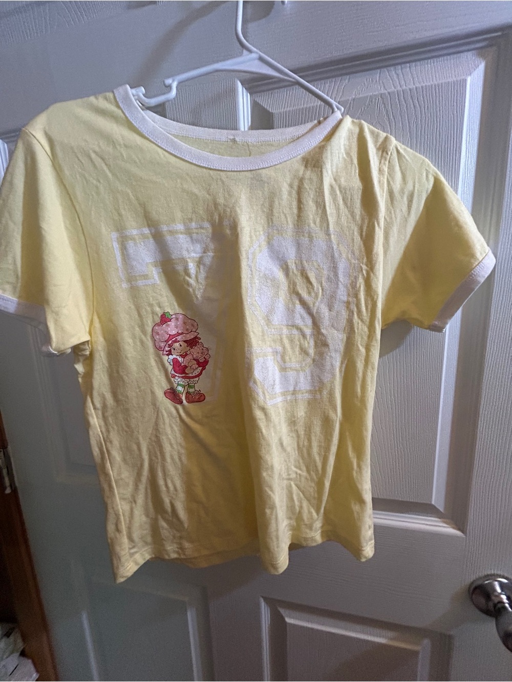 Strawberry Shortcake Yellow Ringer Tee - Women's Short Sleeve